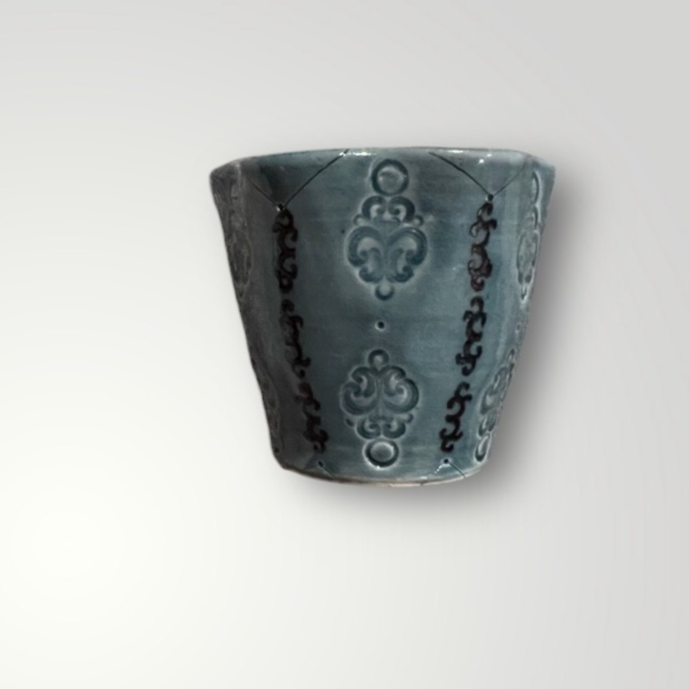 Blue Hand‎ Thrown Pottery Cup